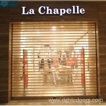 Shopfront Automatic Clear Polycarbonate Roll Up Doors